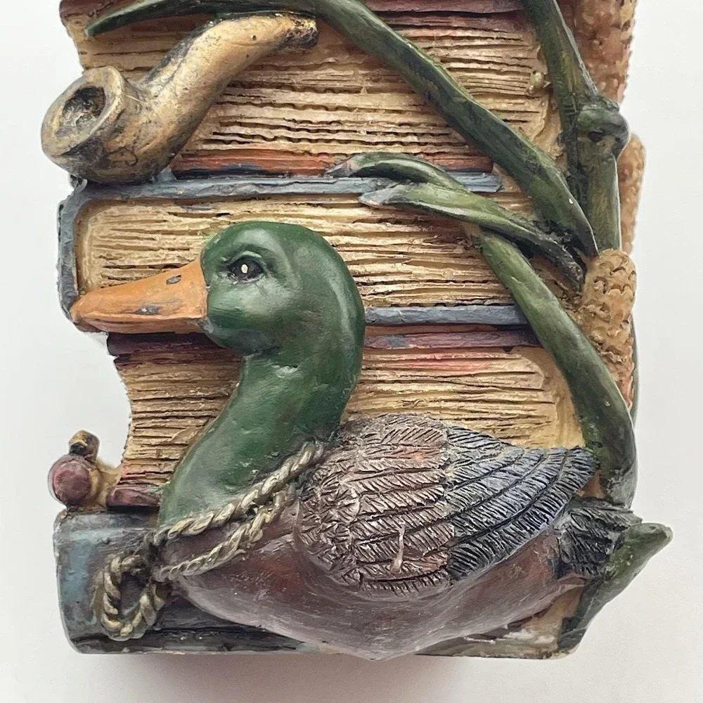 Vintage 1990s Duck Books Pencil Holder Desk Organizer Cachepot Library Decor